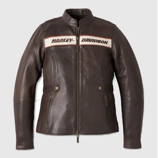 여성용 빅토리 레인 가죽 재킷 