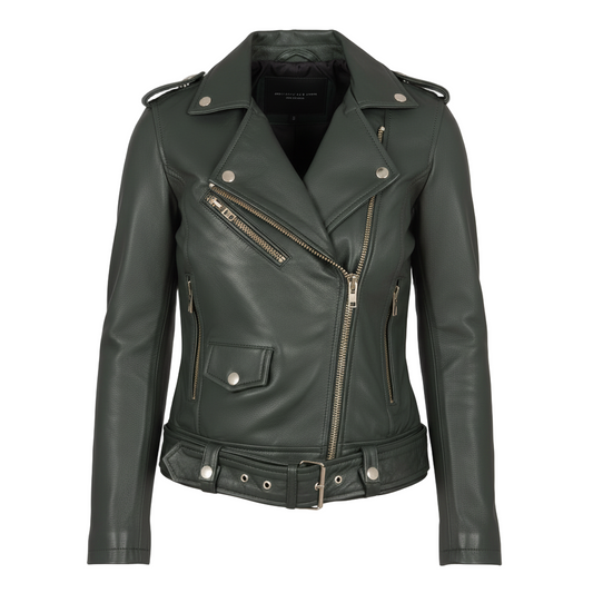 Women_s_Alison_Green_Leather_Biker_Jacket_Open_Front-1-coreflexind