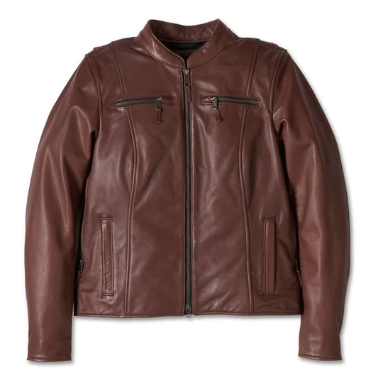 여성용 린든 가죽 라이딩 재킷