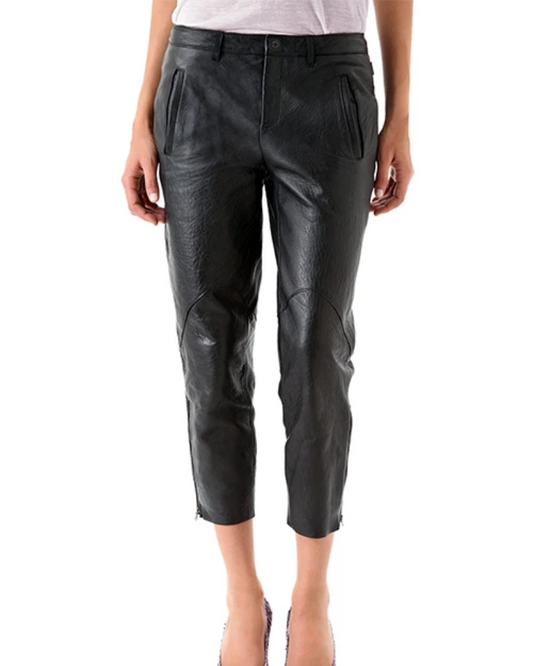 Women's Low Rise Leather Pants