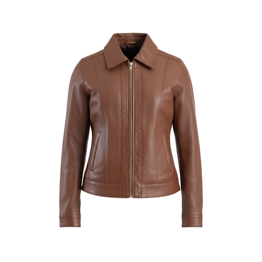 Women_s_Vixen_Brown_Classic_Collar_Leather_Jacket_Close_Front-1-Coreflexind