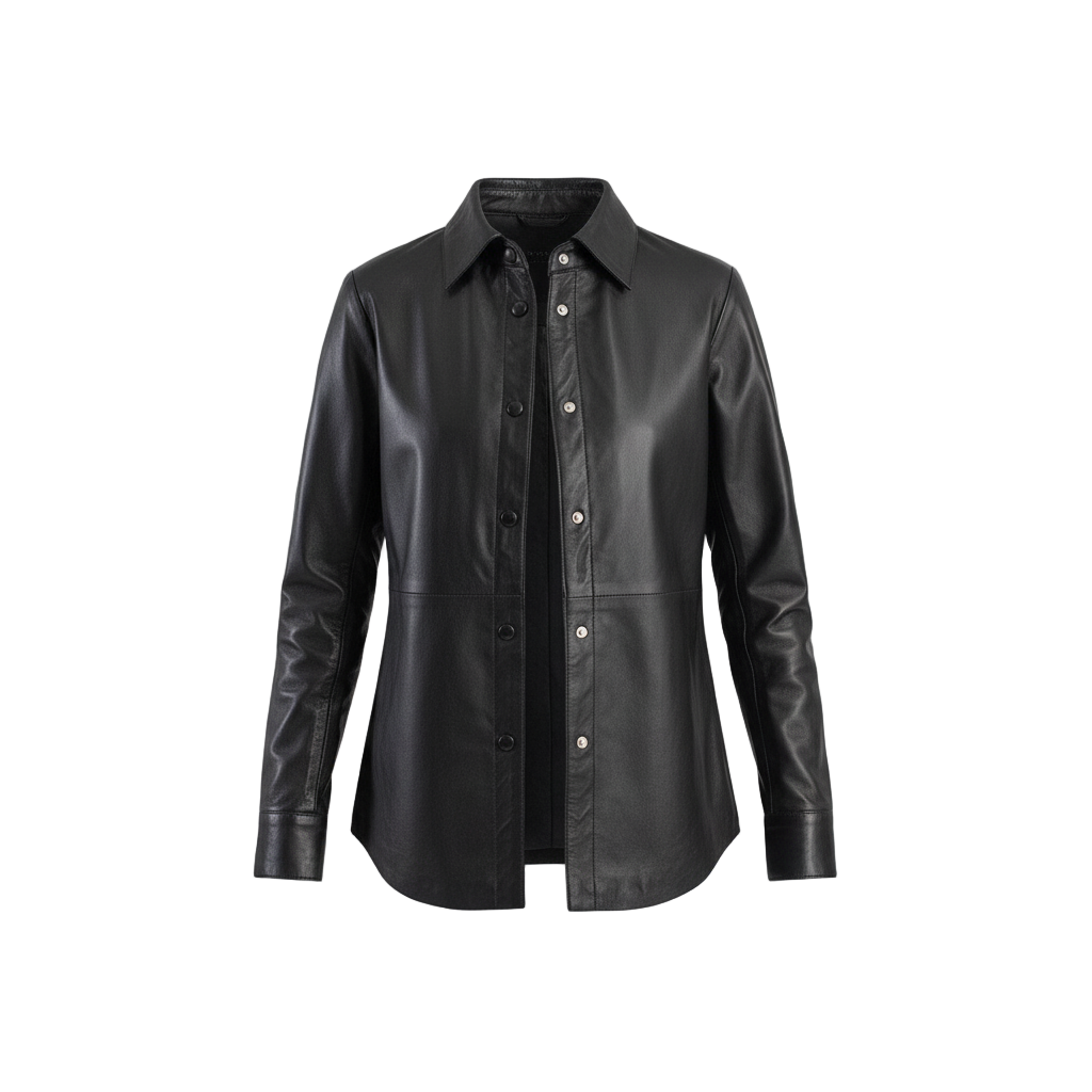 Women_s_Zenith_Black_Leather_Shirt_Jacket_Open_Front-4-coreflexind