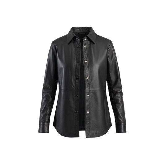 Women_s_Zenith_Black_Leather_Shirt_Jacket_Open_Front-4-coreflexind