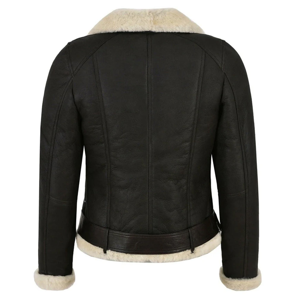 Womens Shearling Bomber Jacket