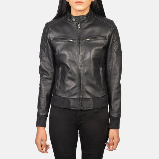 Womens Bomber Leather Jacket