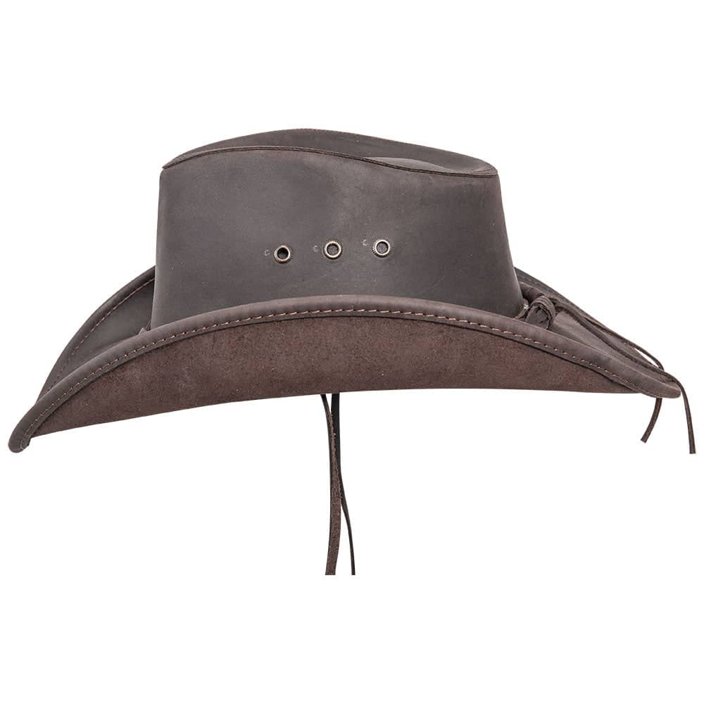 Womens Brown Leather Hat