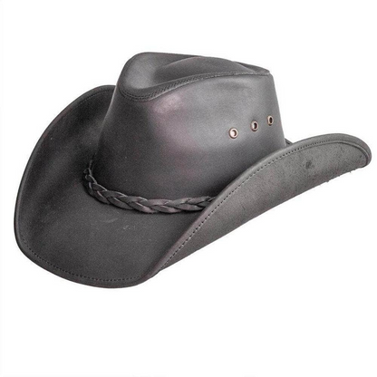 Womens Brown Leather Hat