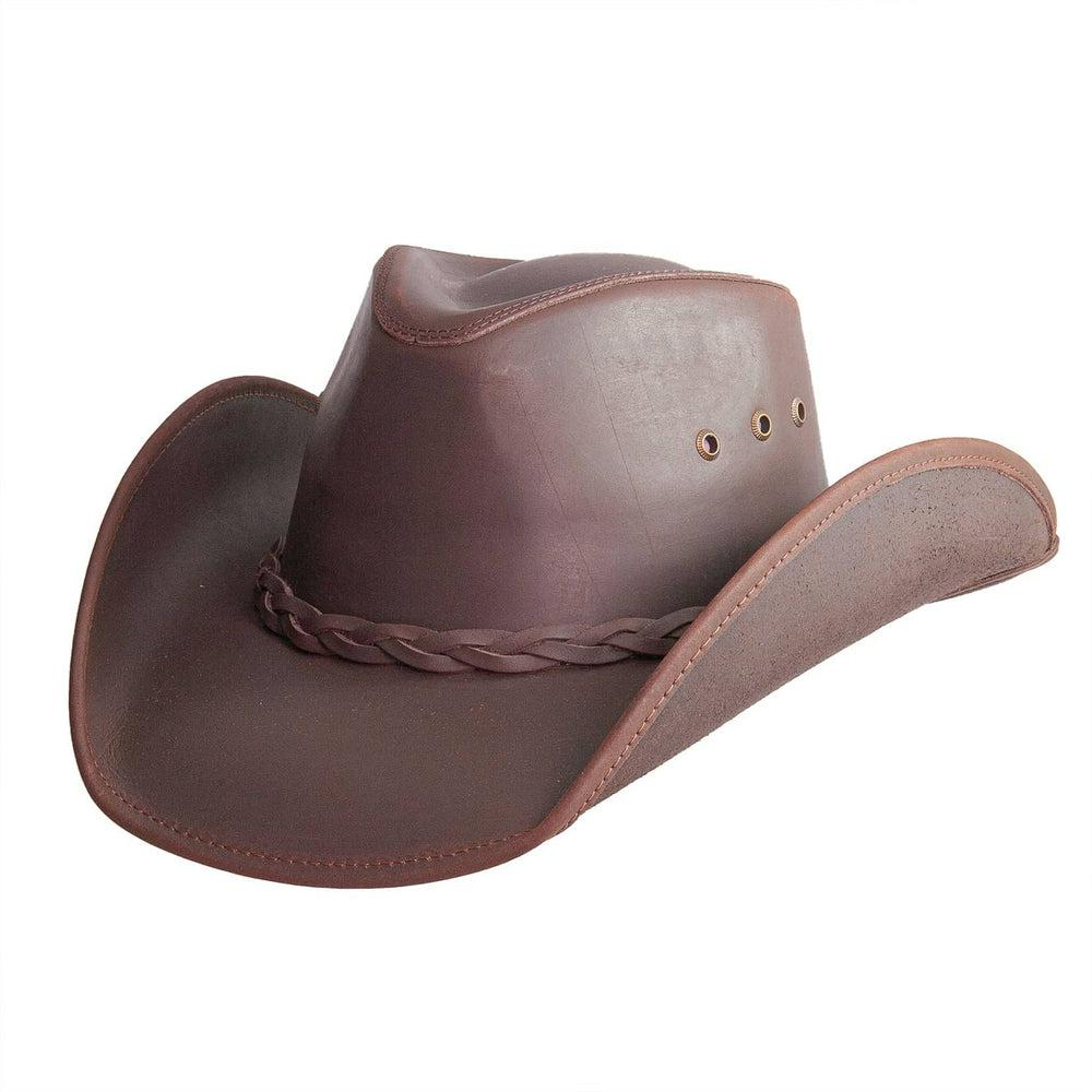 Womens Brown Leather Hat