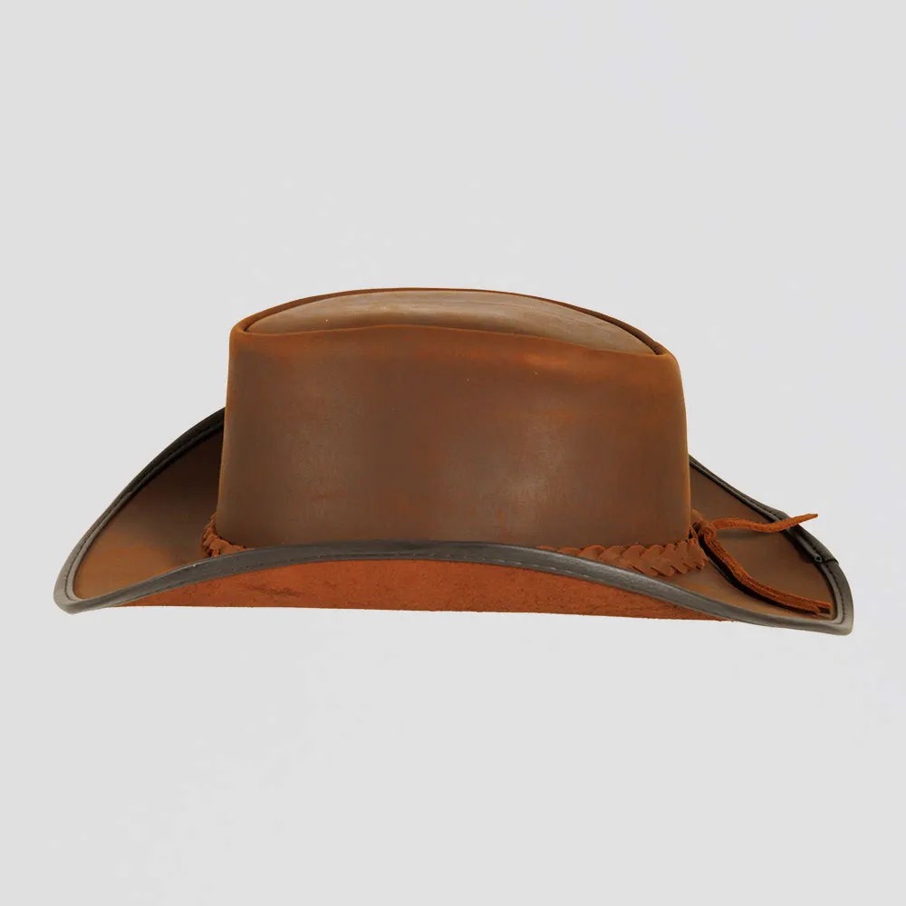 Womens Leather Outback Hat