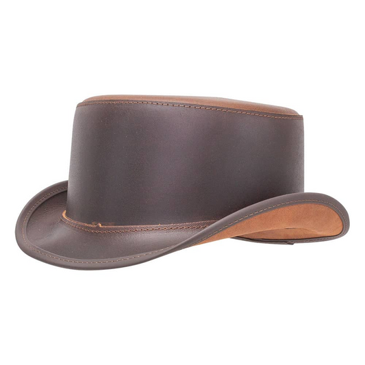 Womens Leather Top Hat