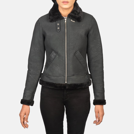 Womens Shearling Leather Jacket