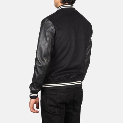 Wool and Leather Varsity Jacket