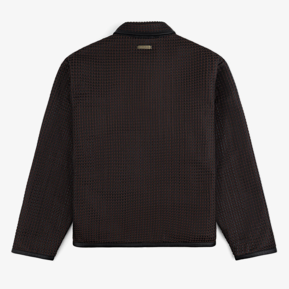 Woven Leather Jacket Black Lambskin Napa Leather