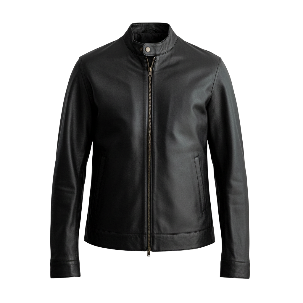 Zen Black Leather Biker Jacket - CoreFlexInd