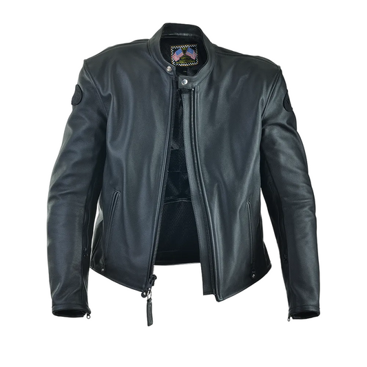 Giacca da motociclista in pelle Drifter Mk2 Cruiser Touring Style