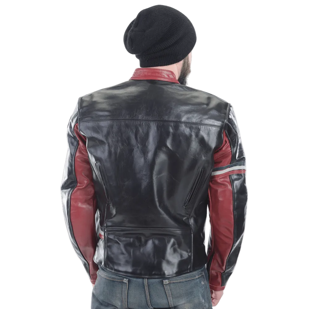Italia Jacket Black Waxon Leather Motorcycle Jacket