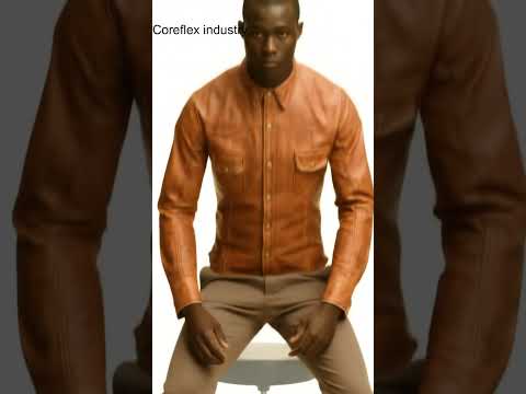 Brown Leather Button Up Shirt