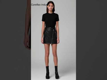 Fekete bőr miniszoknya