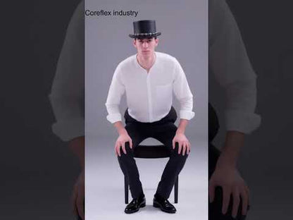 Mens Leather Skull Chain Hat