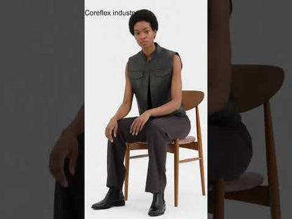 Black Leather Vest Womens