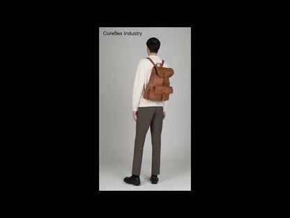 Personalised Full Grain Brown Leather Backpack