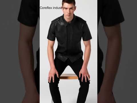 Black and Leather T Shirt