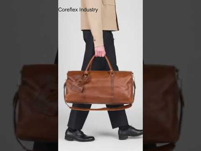 Brown Leather Duffle Bag