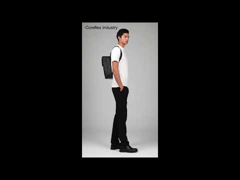 Black Premium Leather Bag Clip Up Backpack