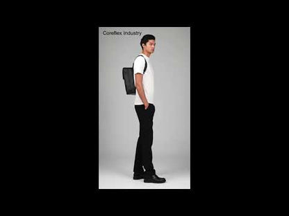 Black Premium Leather Bag Clip Up Backpack