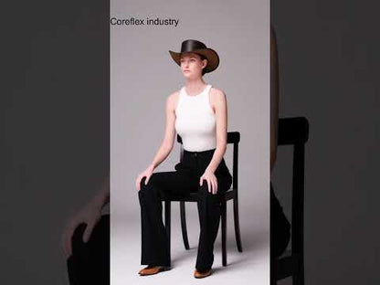 Womens Leather Top Hat