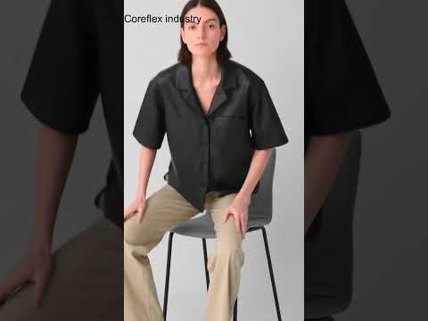 Black Leather Shirt Womens