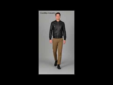 Avan Black Leather Bomber Jacket