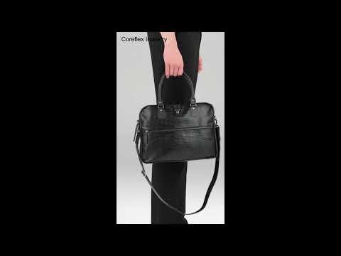 Black Leather Satchel Bag