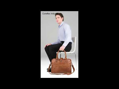 Personalized Brown Leather Satchel