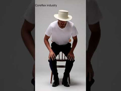 Mens White Leather Top Hat