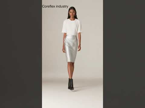 Silver Leather Skirt