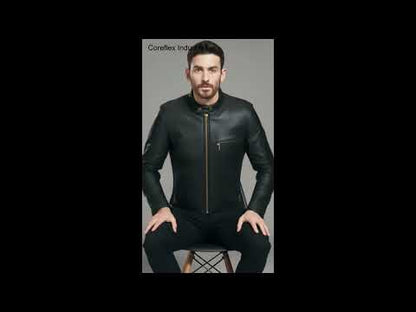 Model Ar Rayon Motorcycle Leather Jacket