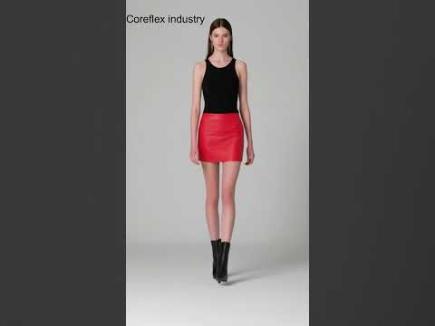 Red Leather Miniskirt