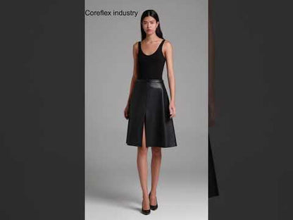 Náttúrulegt leðurpils