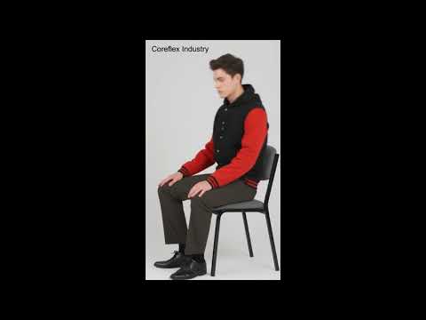 Salerno Baseball Hooded Red and Black Letterman Jacket