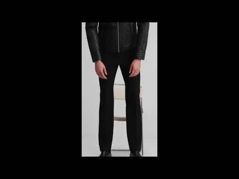 Henry Quilted Black Leather Jacket