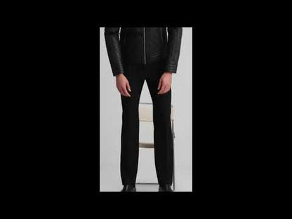 Henry Quilted Black Leather Jacket