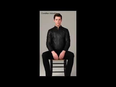 Mens Leather Bomber Jacket