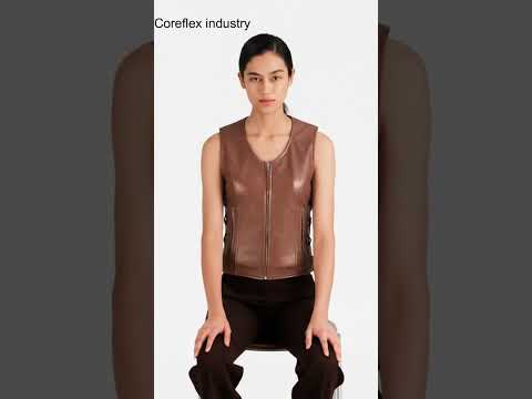 Brown Leather Vest Womens