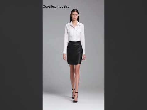 Setoya Paneled Leather Wrap Skirt