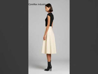 Krémszínű bőr szoknya