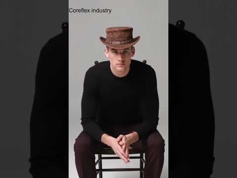 Brown Leather Hat