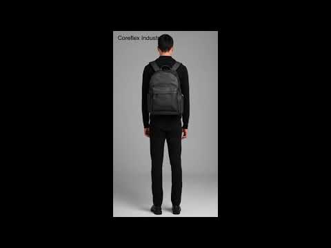 Classic Black Leather Backpack