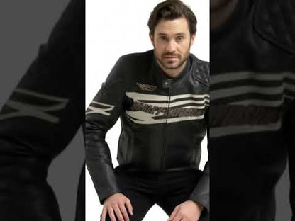 HD Sprocket Racing Perforert Skinnjakke for Motorsyklister