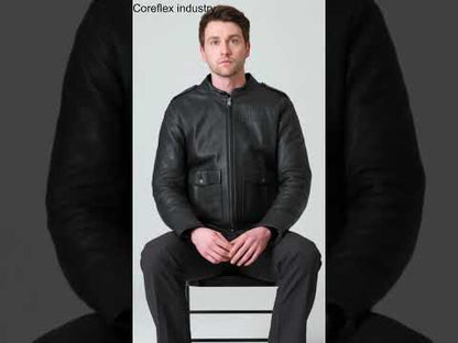 HD férfi HD Flex rétegrendszerű kapitányi bőrkabát külső réteg